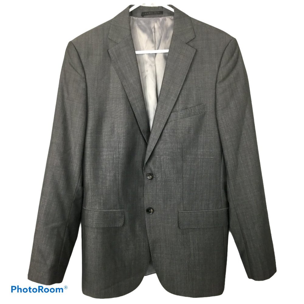 Zara Man 38 Mohair Wool Classic Fit Marzotto Gray sport coat jacket